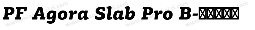 PF Agora Slab Pro B字体转换